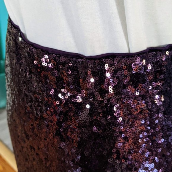 Liz Clairborne Sequined Pencil Skirt Purple Small NWT - Picture 3 of 10